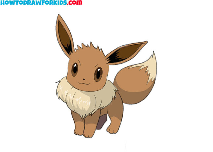 How to Draw Eevee Step by Step - Easy Drawing Tutorial For Kids