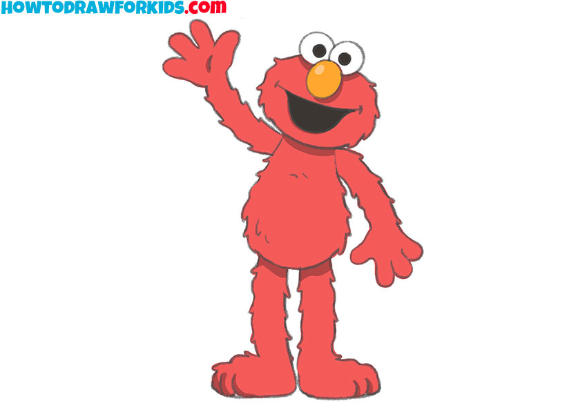 elmo cartoon drawing