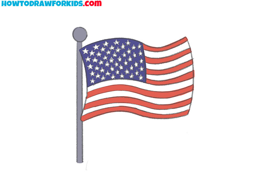 flag drawing simple