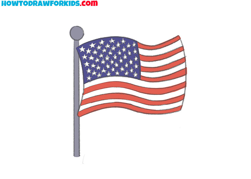 How to Draw a Flag Easy Drawing Tutorial For Kids