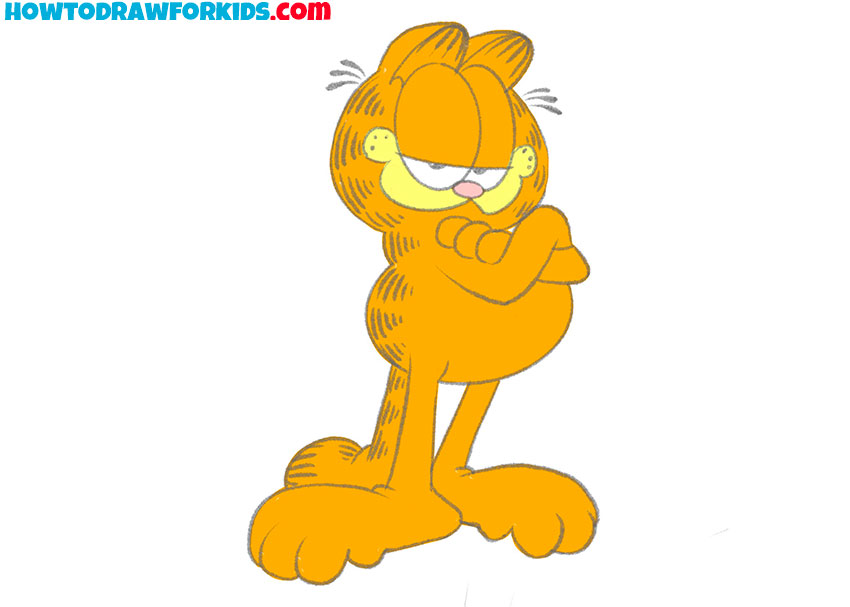 garfield drawing lesson stet by step easy