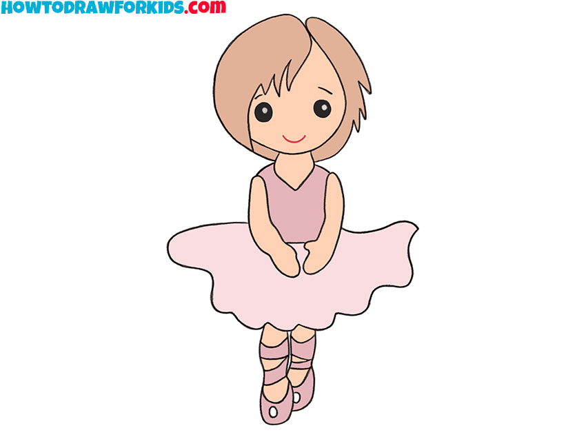 how to draw a cartoon ballerina