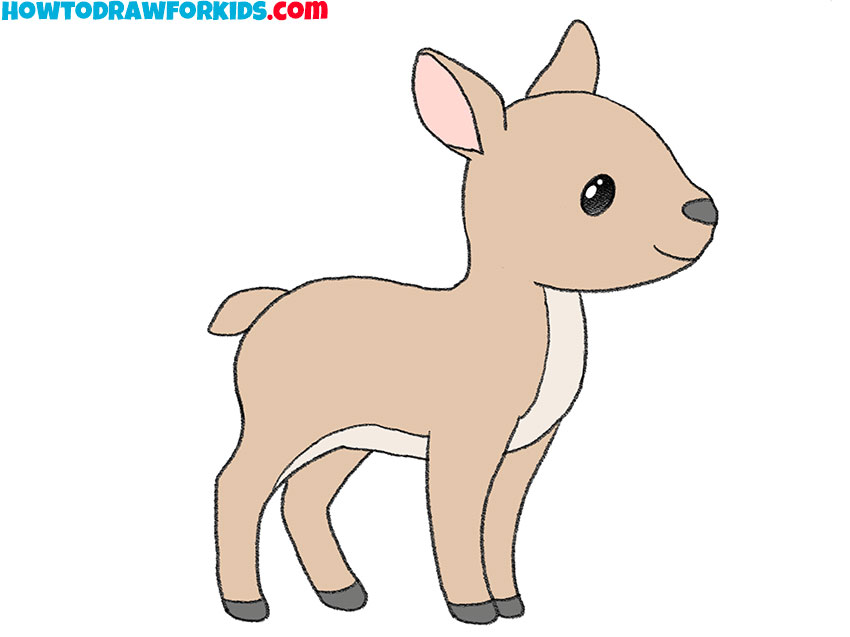 How to Draw an Easy Deer - Easy Drawing Tutorial For Kids