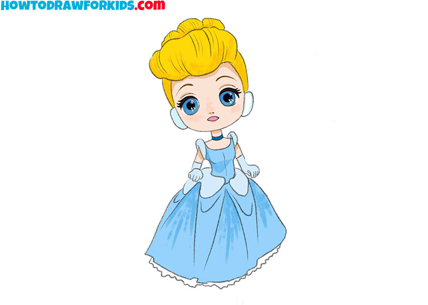 How to Draw Cinderella - Easy Drawing Tutorial For Kids
