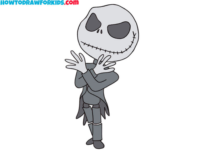 How to Draw Jack Skellington - Easy Drawing Tutorial For Kids