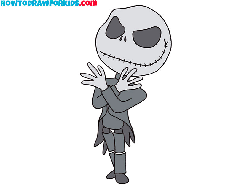 how to draw jack skellington for beginners
