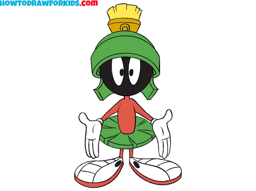how to draw marvin the martian simple