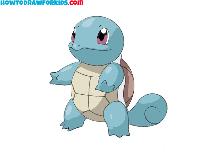 how to draw squirtle for beginners