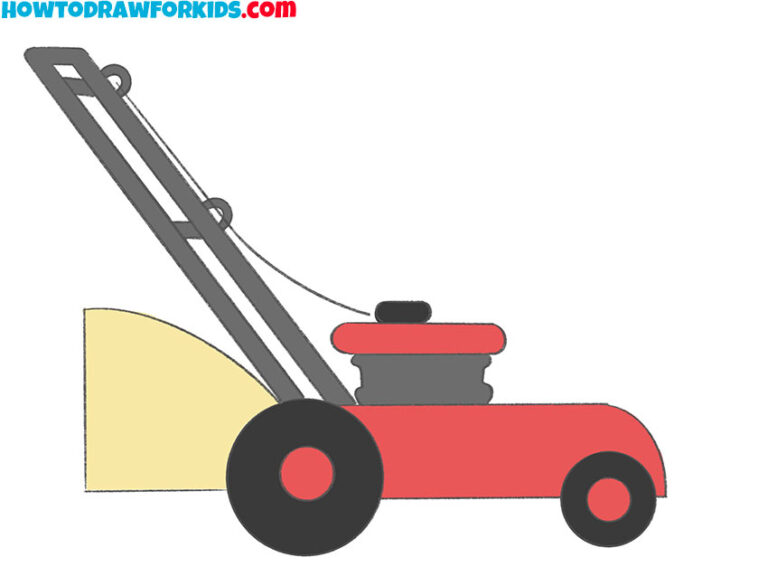 How to Draw a Lawn Mower Easy Drawing Tutorial For Kids