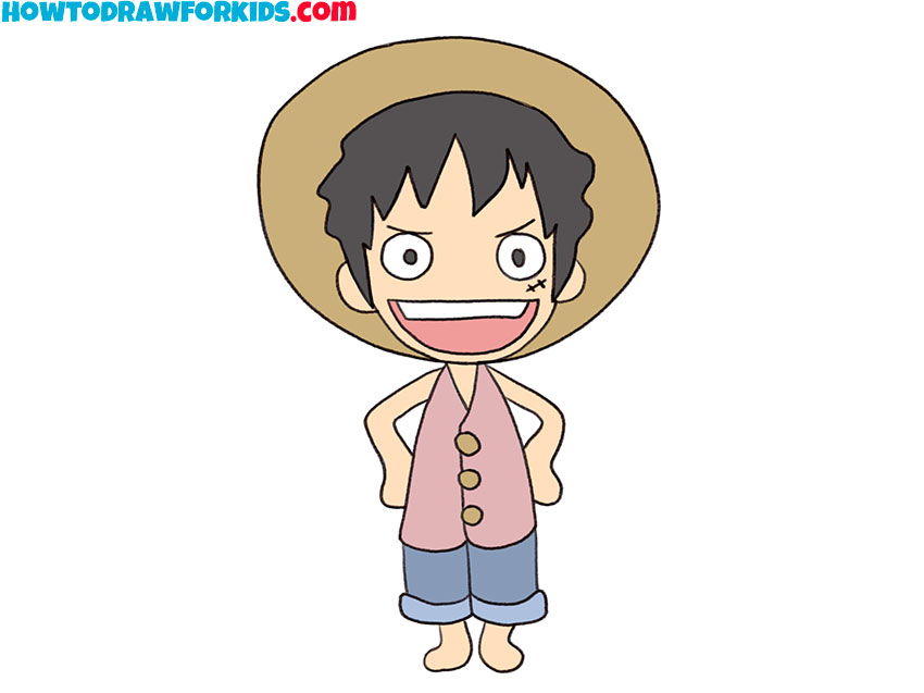 luffy drawing guide