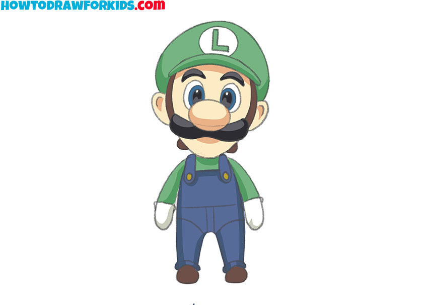 How To Draw Luigi From Super Mario Bros Really Easy Drawing Tutorial ...