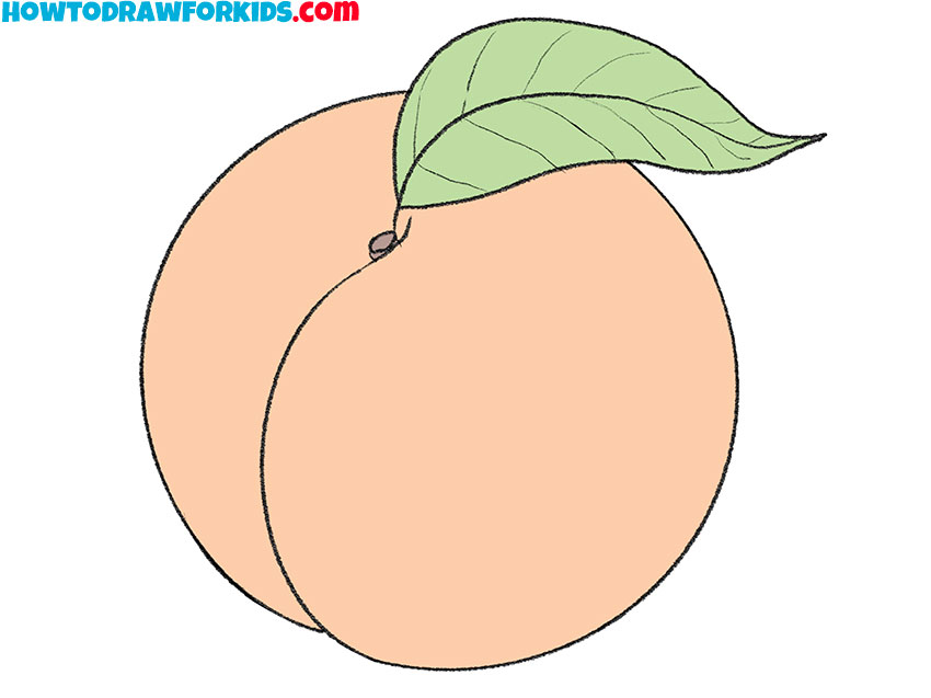 peach drawing tutorial