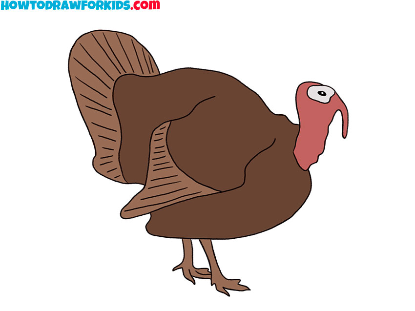 How to Draw a Realistic Turkey - Easy Drawing Tutorial For Kids