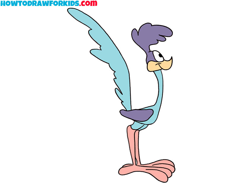 How to Draw Road Runner from Looney Tunes Using Spinning Fidget