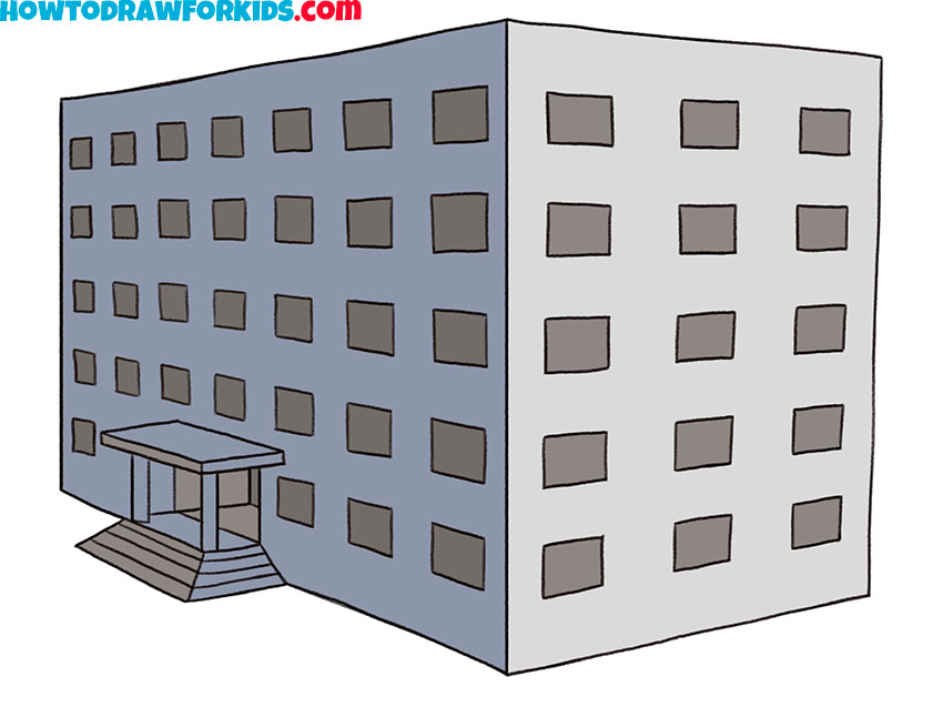 simple 3D building drawing