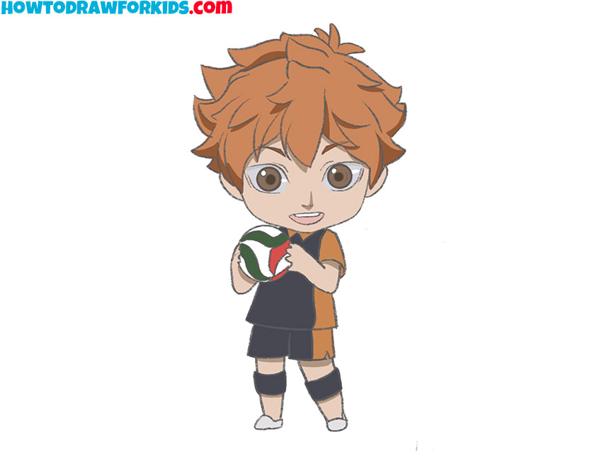 simple hinata shoyo drawing for kids