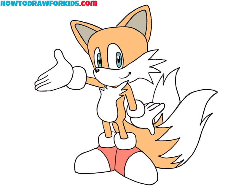 simple tails drawing for kids