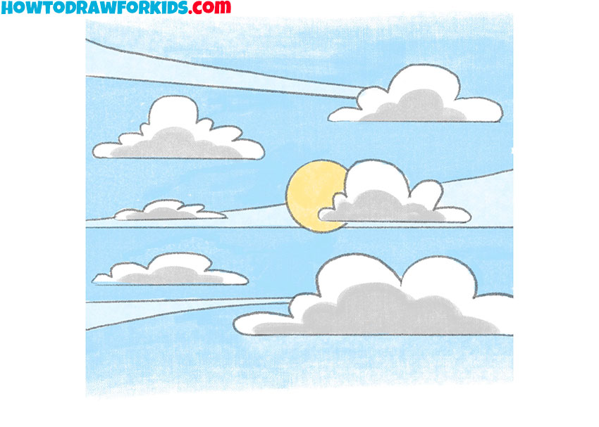sky drawing for beginners