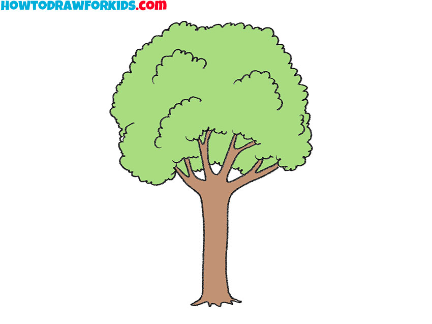 How to Draw a Tree Step by Step - Easy Drawing Tutorial For Kids