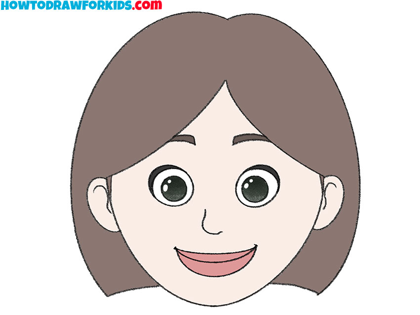 woman face drawing guide