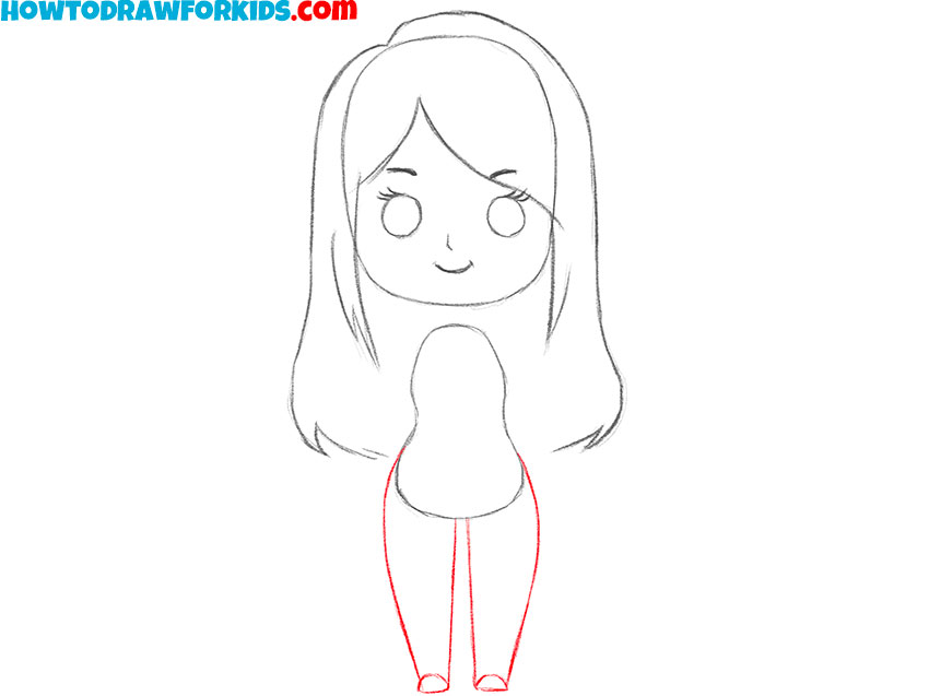 draw supergirl's legs