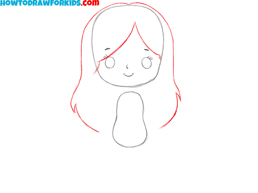 draw the character's hair