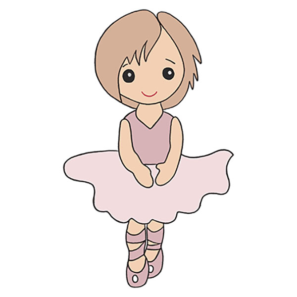 How to Draw a Ballerina - Easy Drawing Tutorial For Kids