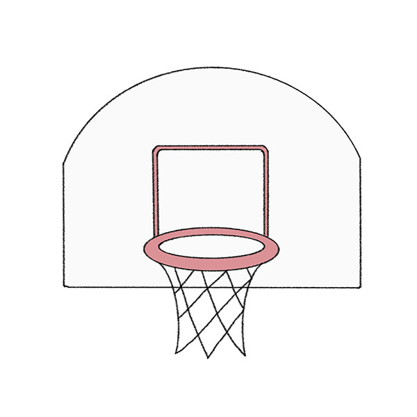 How to Draw a Basketball Hoop Easy Drawing Tutorial For Kids