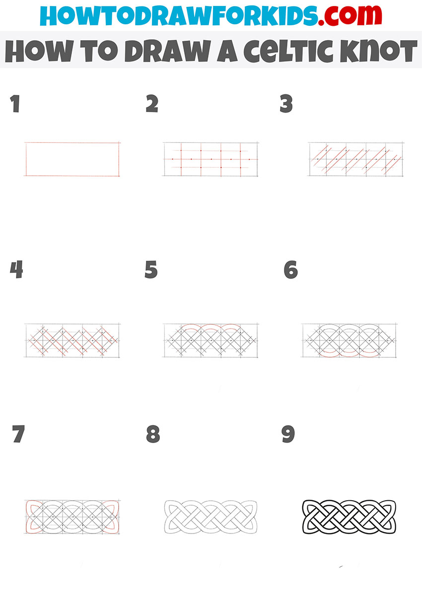 how to draw a celtic knot step by step