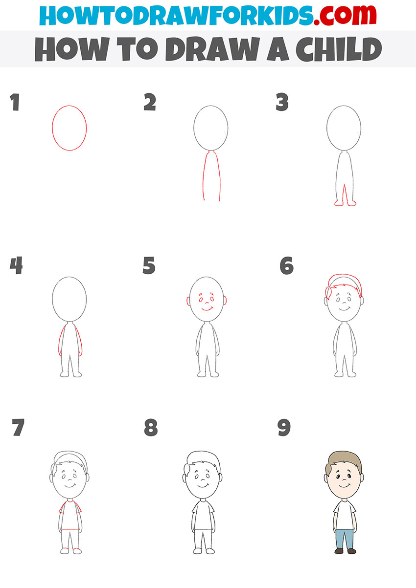 How to Draw a Child Easy Drawing Tutorial For Kids