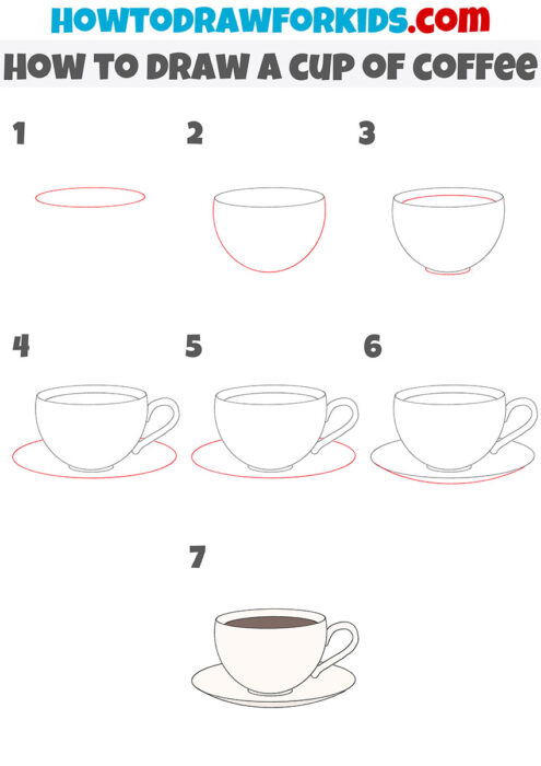 How To Draw A Cup Of Coffee Step By Step - Easy Drawing Tutorial