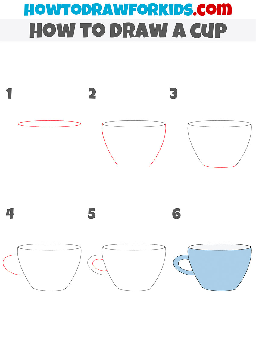 HOW TO DRAW CUP FOR KIDS, CUP DRAWING FOR KIDS, EASY