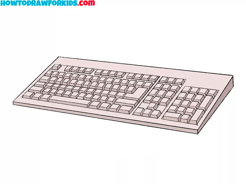 how to draw a keyboard