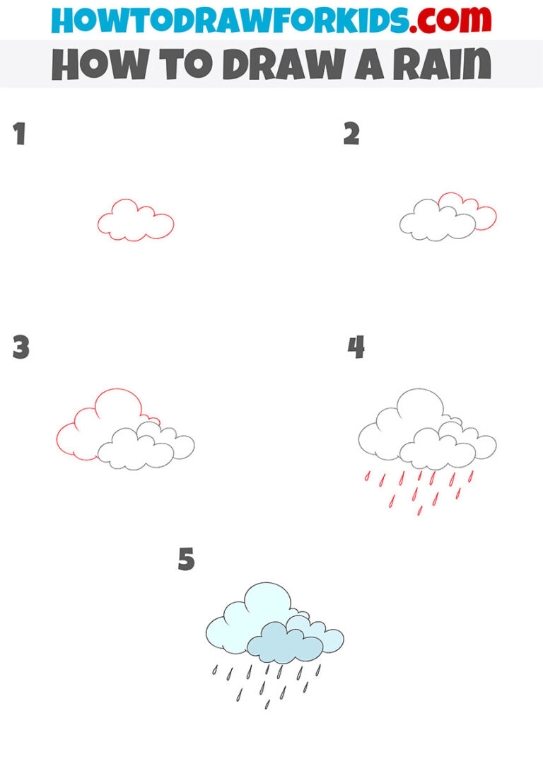 How to Draw a Rain Easy Drawing Tutorial For Kids