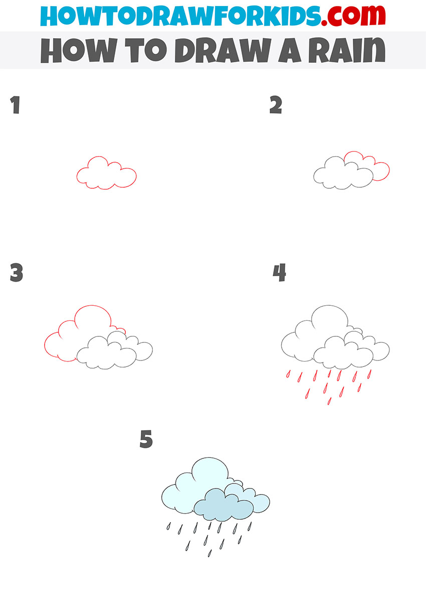 Rain cloud hand drawing Royalty Free Vector Image