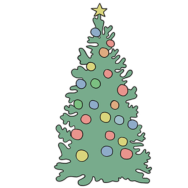 How to Draw a Realistic Christmas Tree