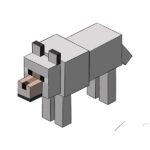 How to Draw a Wolf from Minecraft