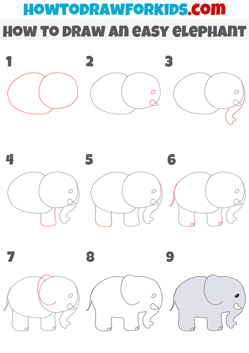 How to Draw an Elephant - Easy Step by Step Instructions