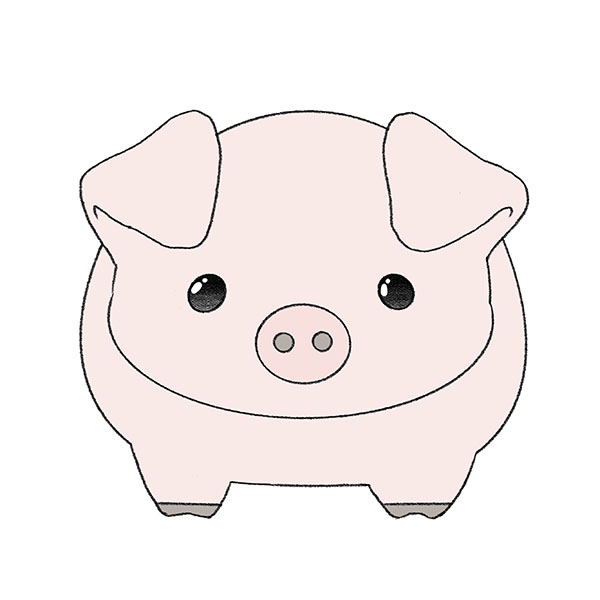 Cute Drawings Pigs (55 Pictures to draw) | WONDER DAY — Coloring pages for  children and adults