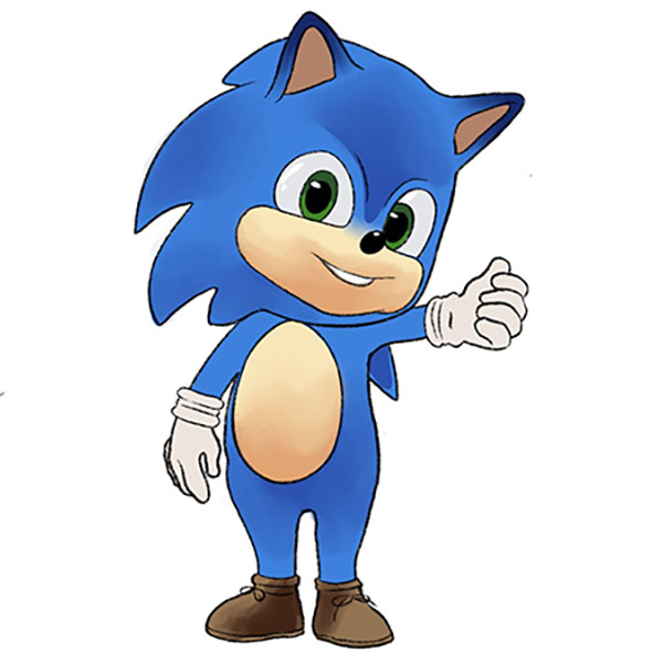 How to Draw Baby Sonic