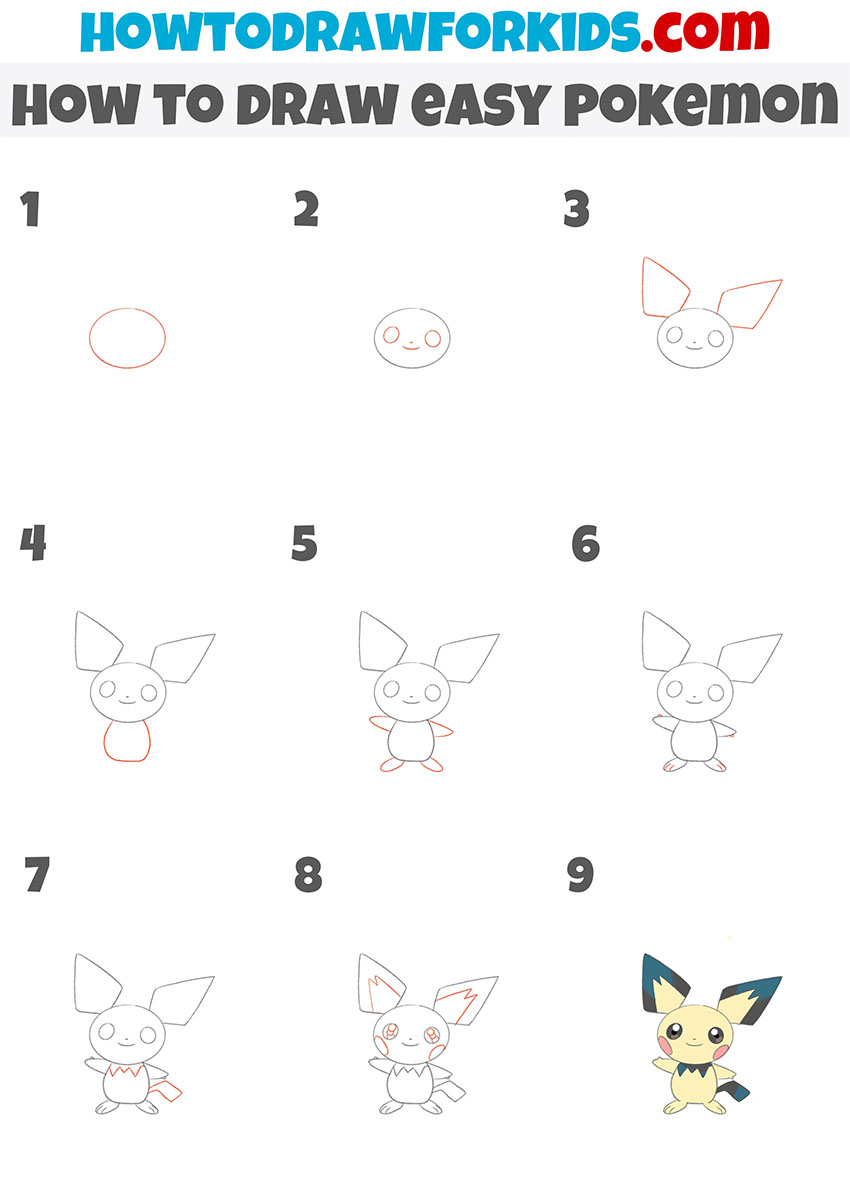 how to draw easy pokemon step by step