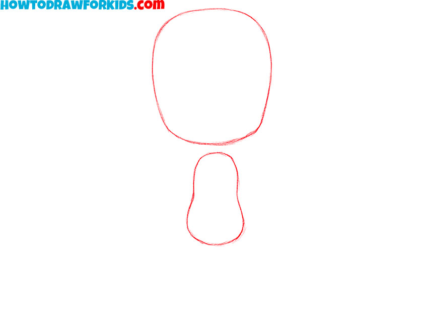 outline of the head and body