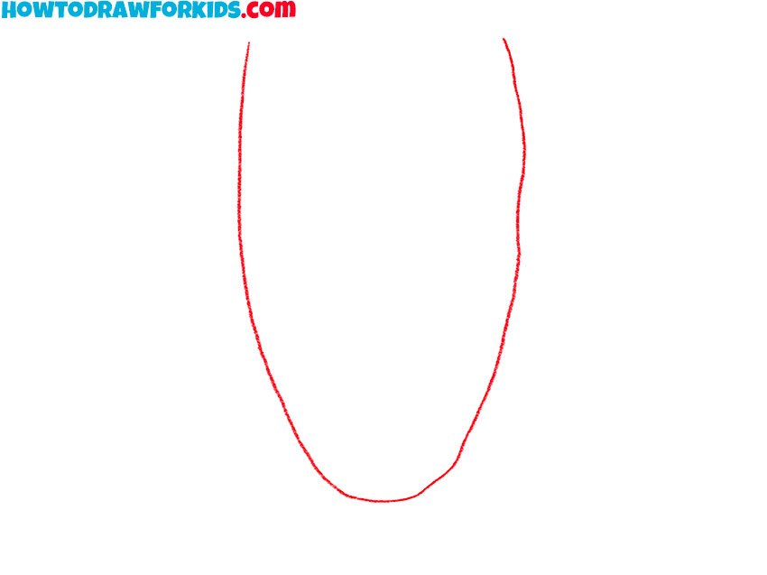 how to draw a chain necklace easy