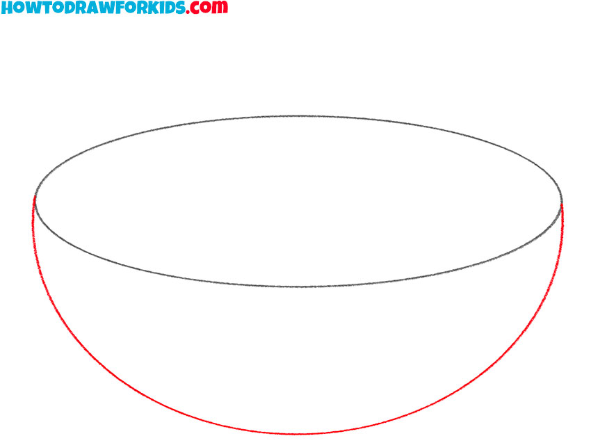 how to draw a salad bowl easy
