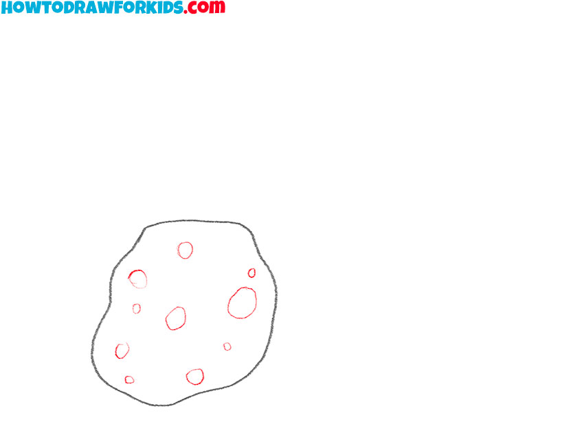how to draw an asteroid for kids