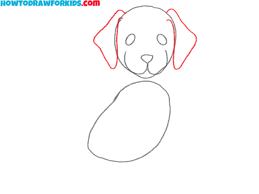 how to draw a black lab easy
