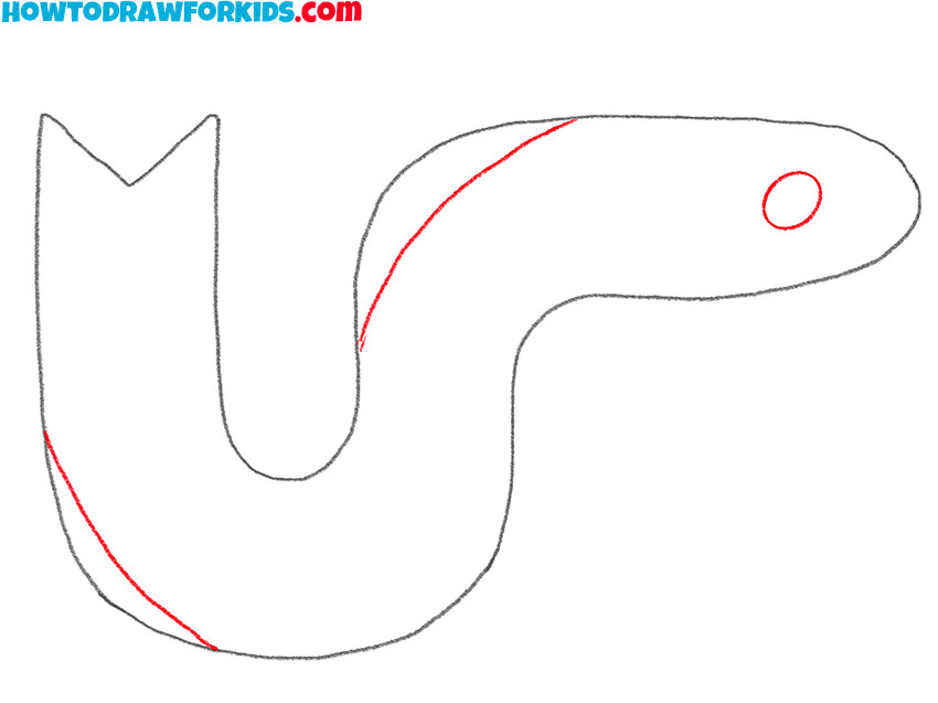 how to draw a cartoon eel