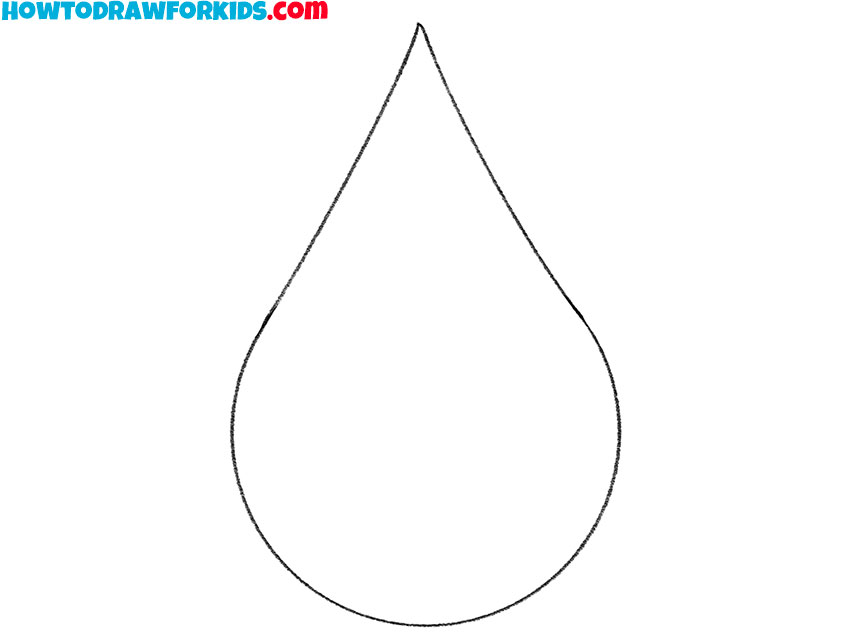 how to draw a cartoon water droplet
