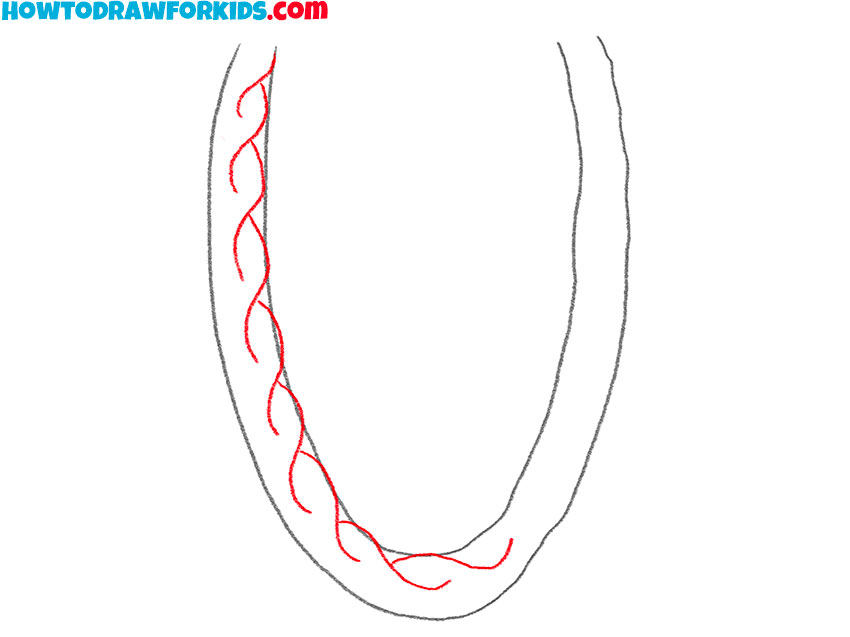 how to draw a chain necklace for beginners
