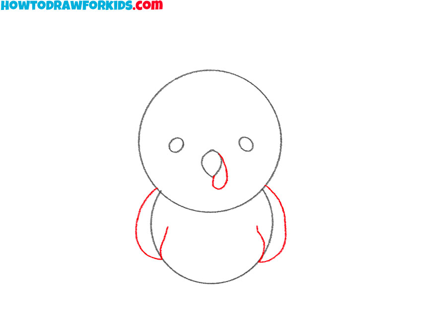 how to draw a cute baby turkey